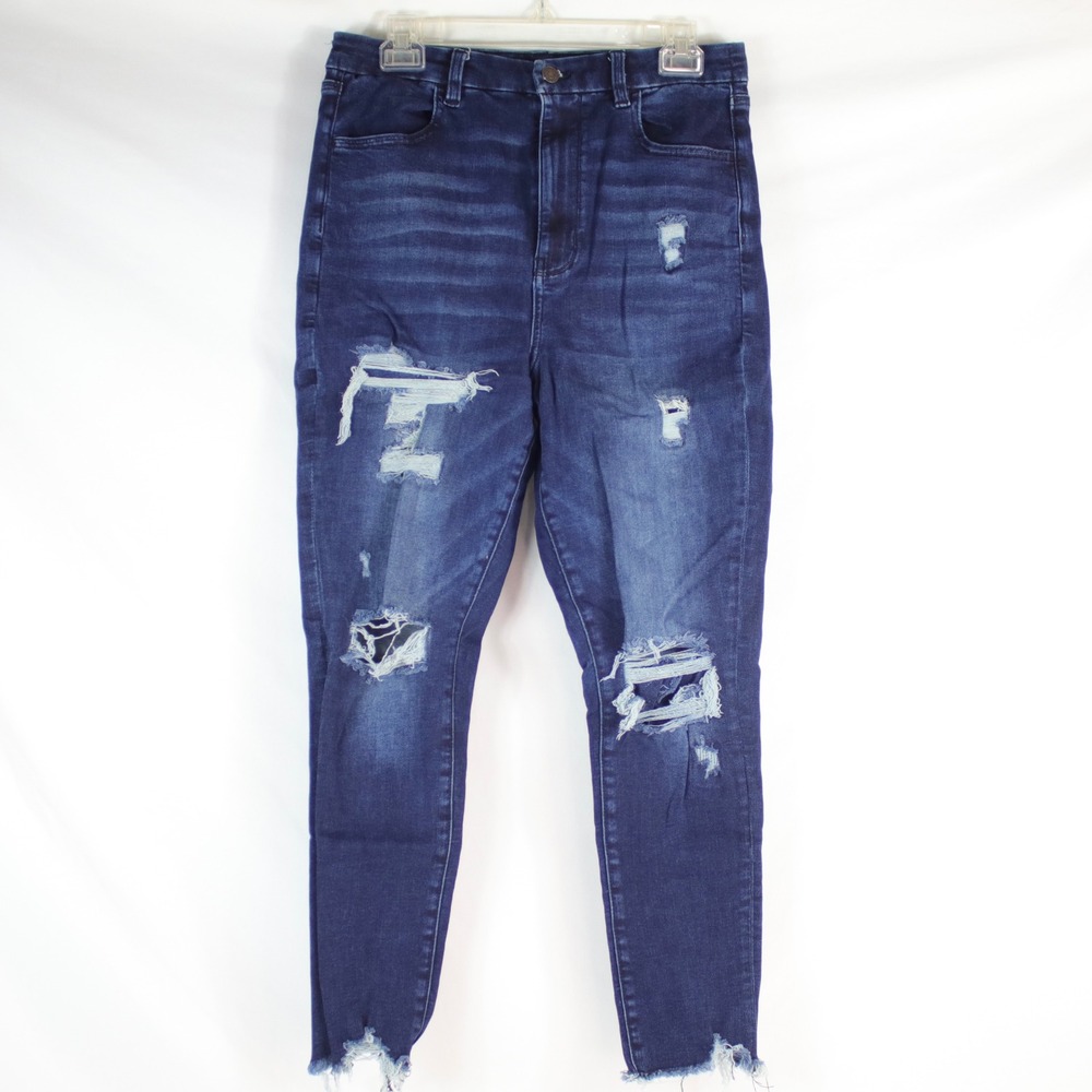 American Eagle Dark Wash Blue Curvy Highest Rise Jegging Women's Size 12 Short